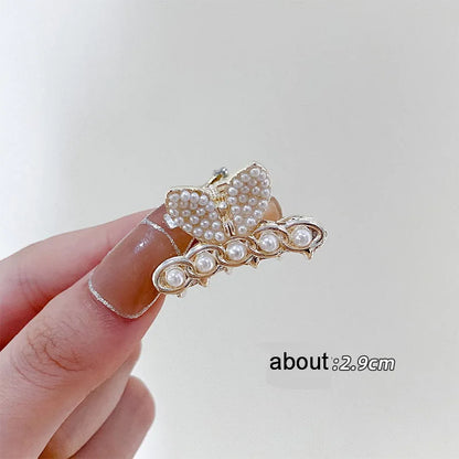 20 Styles Small Pearl Hair Claw Clip For Girls Bow Hairpin Flower Mickey Hairclip Women Mini Bangs Crab Clip barette Accessories