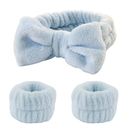 Wash Face Wristband Set Headbands Spa Bathroom Accessories Set Water Absorption Waterproof Wristbands Women Girls Sweatbands