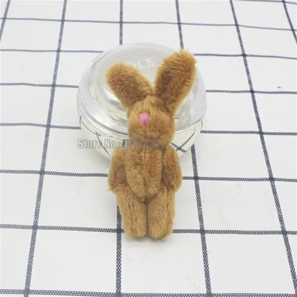 5pcs/lots Soft Mini Joint Rabbit Pendant Bunny For Key Chain Bouquet Doll Diy Ornaments Gifts Toy