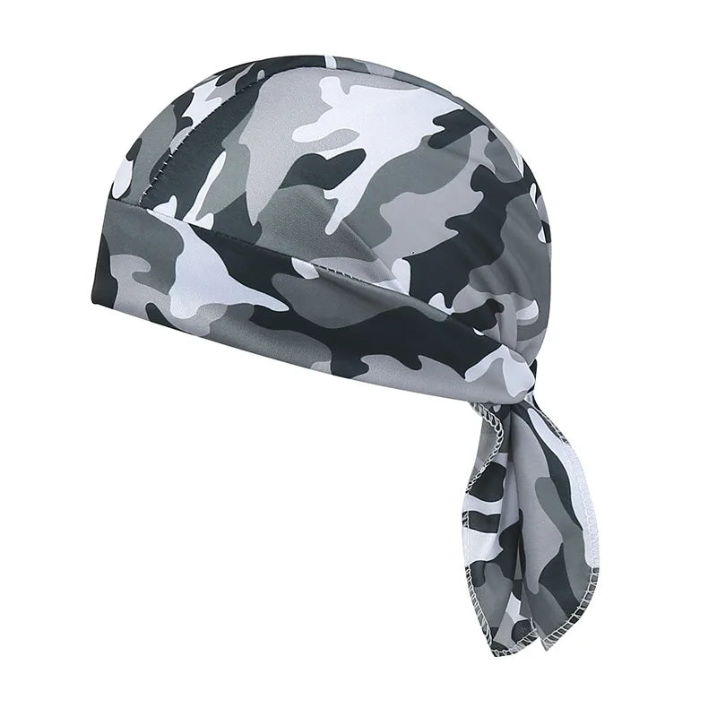 Camouflage Headband Handkerchief Head Man Pirate Hat Cycling Hood Sun Protection Sport Breathable Printed Headscarf Bandana