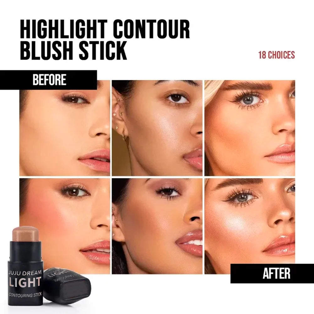 Concealer & Contour Stick, Covers Dark Circles & Acne, Waterproof Long-Lasting, Multi-Use, Unisex, Safe