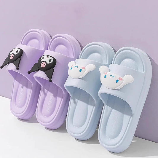 Sanrio Hello Kitty EVA Cloud Slippers, Official Cute Girly Indoor Slides for Women, Non-Slip Soft Sole Comfortable Home Sandals