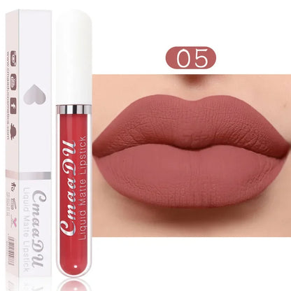 6 Colors/Set Fashion Matte Lip Gloss Sets Natural Moisturize Waterproof Lasting Velvet Sexy Red Liquid Lipstick Beauty Cosmetic