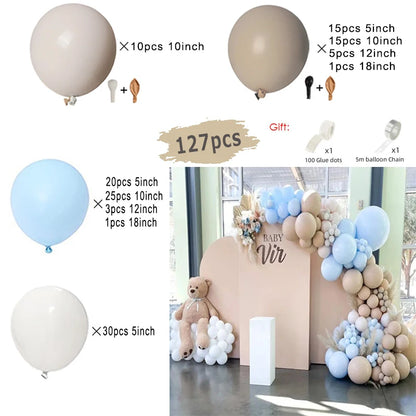 Beige Cream White Boho Balloon Garland Arch Kit Sand White Engagement Wedding Birthday Party Baby Shower Decoration Balloons