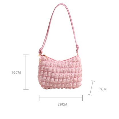 Fashion Vintage Women Subaxillary Bag Texture Shoulder Crossbody Bags Retro Female Shopping Underarm Handbag Totes