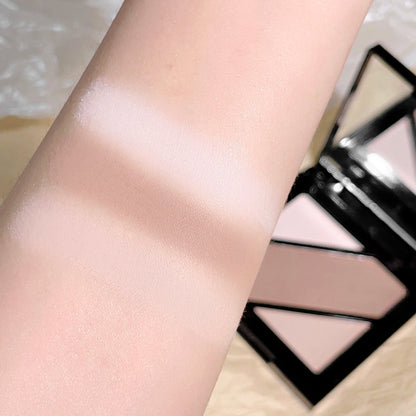 Two-tone three-color contouring palette, shadow nose shadow touching, brightening, contouring, highlighter contouring palette