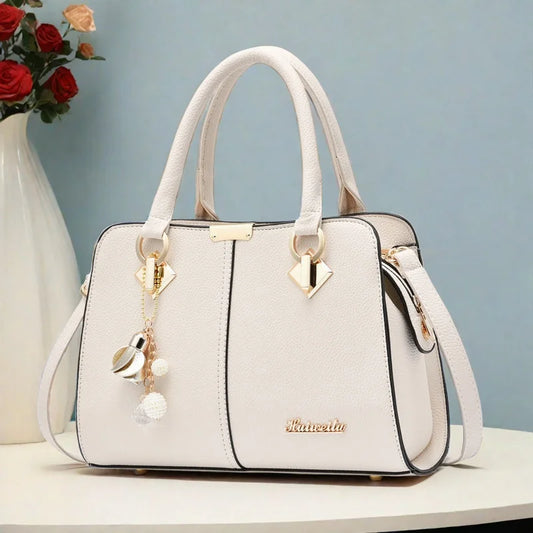 New shoulder Bag leather  Women's luxury designer handbag for 2025 women European and American retro cross body Tote bags