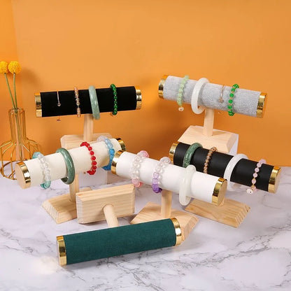 New T-bar Jewelry Chain Hairband Watch Necklace Bracelet Display Stand Rack Holder Fashion Woman Colors Gold Size Style