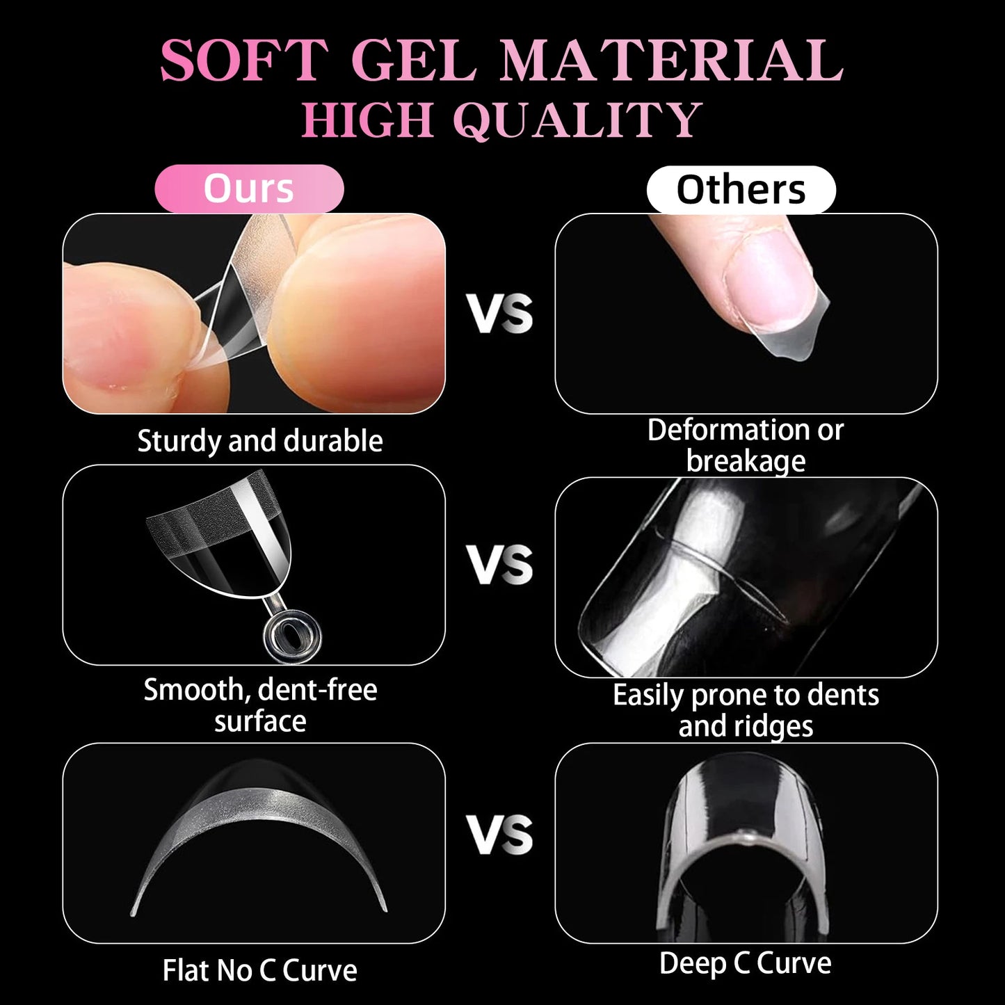 600pcs Ultra Short French False Nails Acrylic Nail Pieces Almond Square Traceless Half Pack Scrub False Nails Girls Beauty Tools