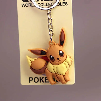 Pokemon Keychain Pikachu Anime Action Figure Toy Kawaii Cartoon Fashion Charmander Psyduck Doll Keyring Car Bag Pendant Kid Gift