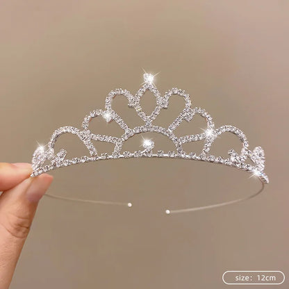 Silver Color Crystal Tiaras and Crowns Rhinestone Prom Diadem Crown Tiara for Women Bride Bridal Wedding Hair AccessoriesJewelry