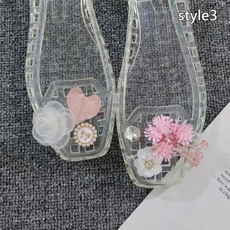 Crystal Flower Shoe Clips Shoes Accessories Tassel Pendant Flower Shoe Buckles Cool Show Sweet Fashion Shiny Shoe Ornaments