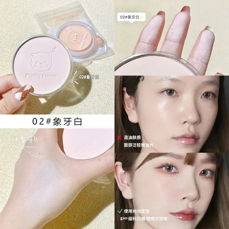 Oil-control Finishing Powder Waterproof Sweat-proof Concealer Powder for Women Cosmetic Pressed Powder Makeup Accessories Cheap