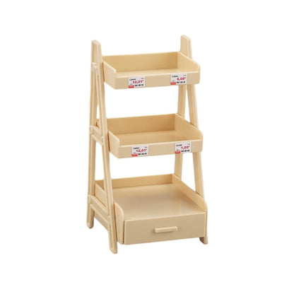 Storage Display Shelf Bookshelf Furniture Model Decor Toy 1Set 1:12  Dollhouse Miniature Trolley Dining Cart with Wheels