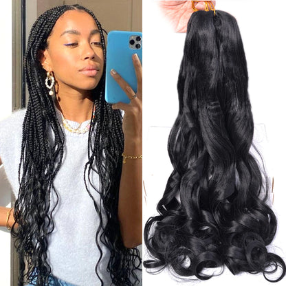 Loose Wave Spiral Curl Braids Synthetic Hair French Curls Braiding Hair Extensions High Temperature Ombre Pre Stretched Hair