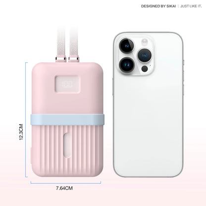 SIKAI Silicone Case For Anker Nano Power Bank 10,000mAh 30W USB-C Portable Charger with Built-In Cable Shockproof Travel Case