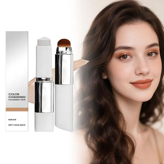 2-in-1 Color-changing Foundation Stick Changing Foundation Stick Brightens Concealer Stick Makeup Brightening Makeup Tool