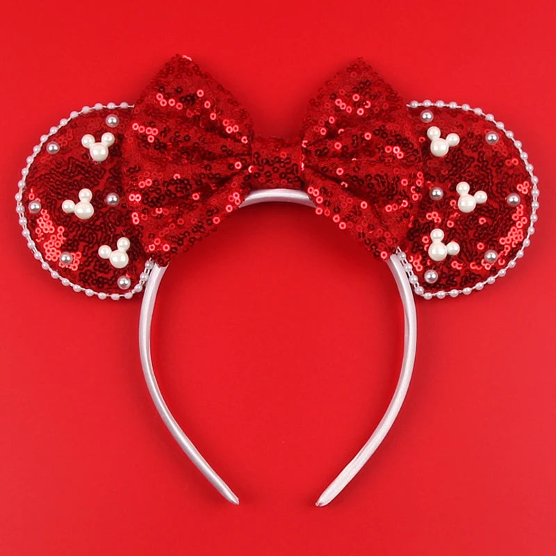 New Trendy Mouse Ears Headband Mickey 3.3"Velvet For Girls Soft Bow Hairband Halloween Festival Party Trip DIY Hair Accessories