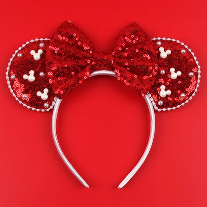 New Trendy Mouse Ears Headband Mickey 3.3"Velvet For Girls Soft Bow Hairband Halloween Festival Party Trip DIY Hair Accessories