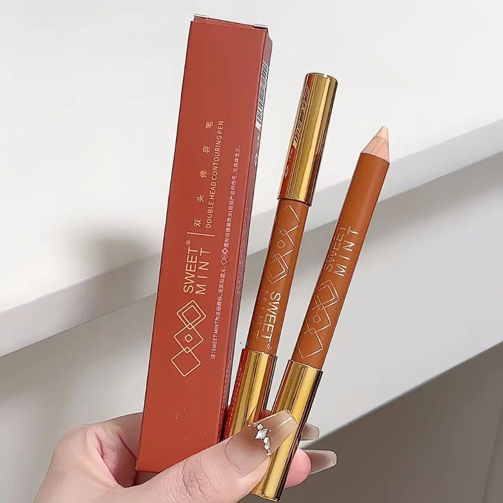 Double Head Contouring Shading Pen Face Brighten Three-dimensional Highlight Stick Brightening Skin Shadow Concealer Pencil