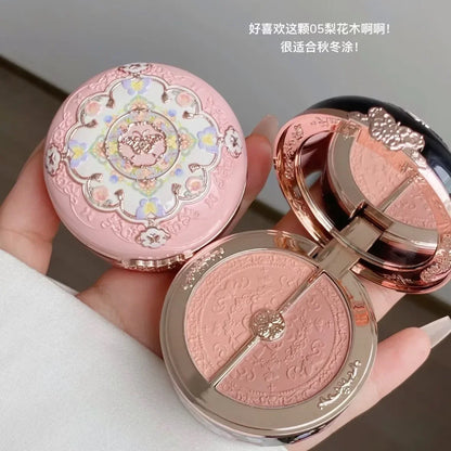 Flower Knows Butterfly Cloud Collar Collection 2Color Blush Brighten Expand Color Matte Cheek Rouge Box Makeup