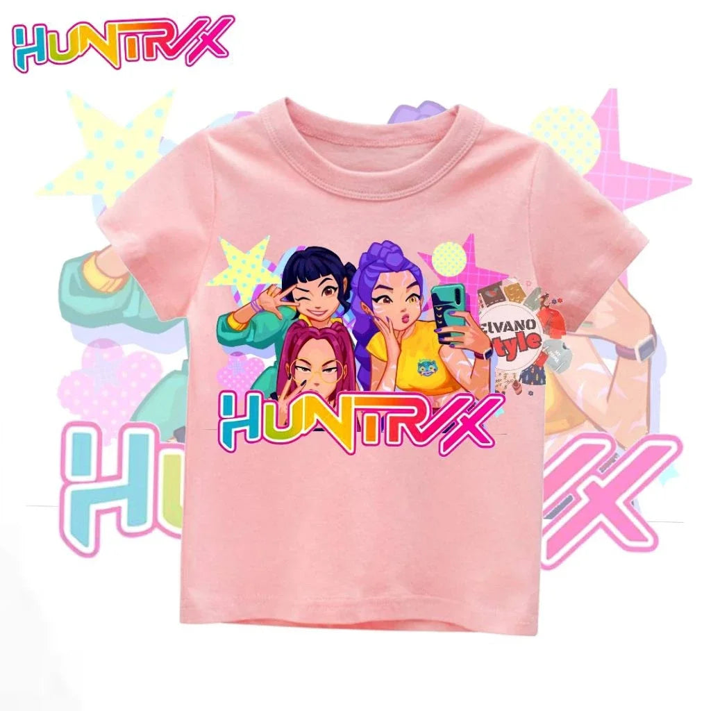 KAOS ANAK BAJU ANAK HUNTRIX K-POP DEMON HUNTER