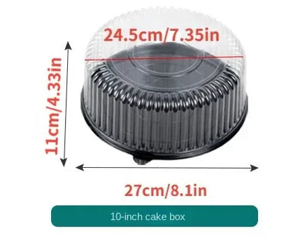 10pcs 8/6 Inch Transparent Cake Box Plastic Cake Boxes And Packaging Transparent Clear Cupcake Muffin Dome Holder Cases Wedding