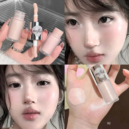 Double-head Liquid Matte Contour Highlighter Glimmer Natural Bronzer Contouring Stick Waterproof Gray Brown Nose Shadow Makeup