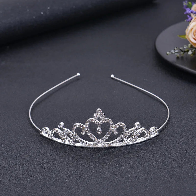 Exquisite Princess Crystal Tiara Crown Headband Children Girls Love Bride Prom Wedding Party Accessories Jewelry Gifts New