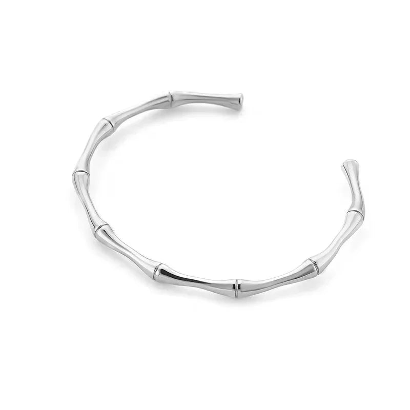 1PC Titanium Steel Stainless Steel Inlaid Zircon Gold Plated Bracelet Classic and Simple Style Bangles for Women Daily Jewelry