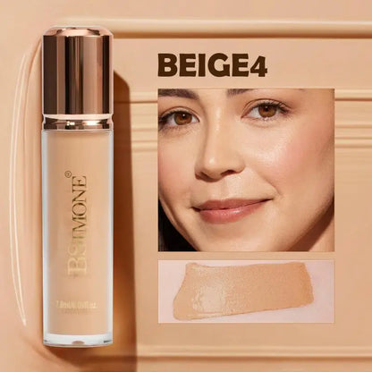 BSIMONE Face Liquid Foundation Base Full Coverage Oil-Control Long Wear Smooth Lightweight Natural Cover Waterproof Matte