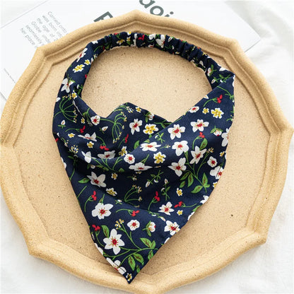 Bohemia Women Hair Band Scarf Floral Print Paisley Bandanas Headwear Vintage Triangle Head Scarf Hair Tie Hair Accessories