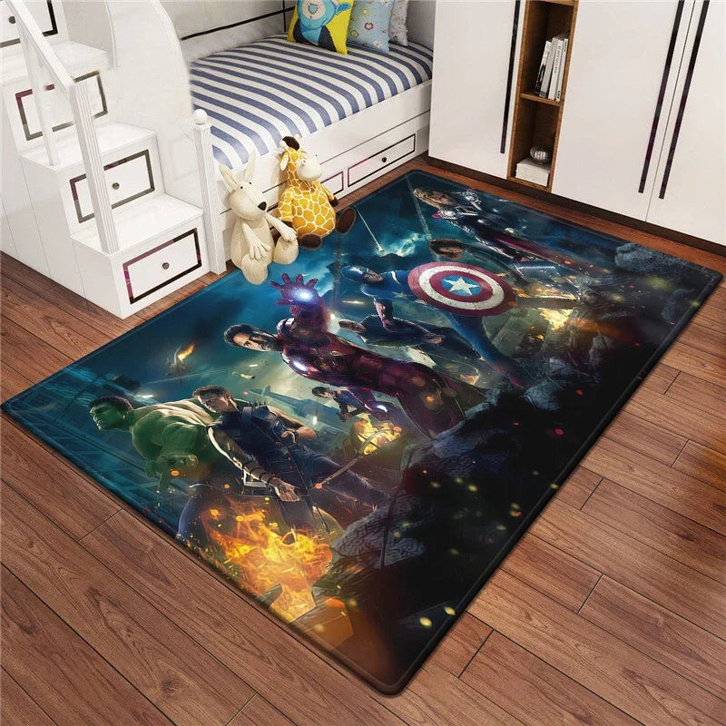 Marvel Series Customizable Carpets for Home Decor - Ideal for Bedrooms Living Rooms Sofas Camping Picnics Children's Rooms