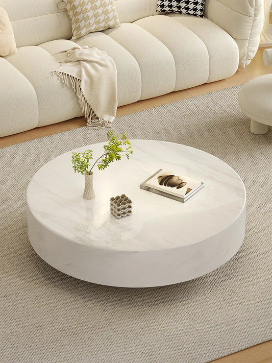 Italian Minimalist Round Marble Nesting Tables Set - Luxury  Coffee Tables for Small/Large Living Room, Space-Smart Centerpiece
