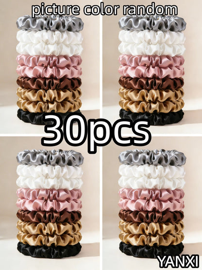 100/60/30/3/6pcs Multi Color Set Fashion Women's Small Intestine Hair ties Release scrunchies headwear scrunchy Accessories