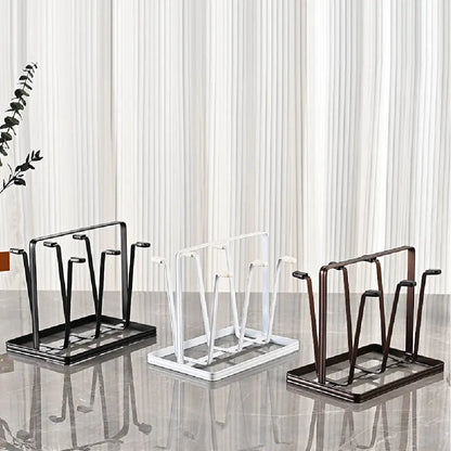 1Pcs 6 Cup Glass Drying Rack, Non-Slip Cup Organizer for Mugs, Glasses and Bottles