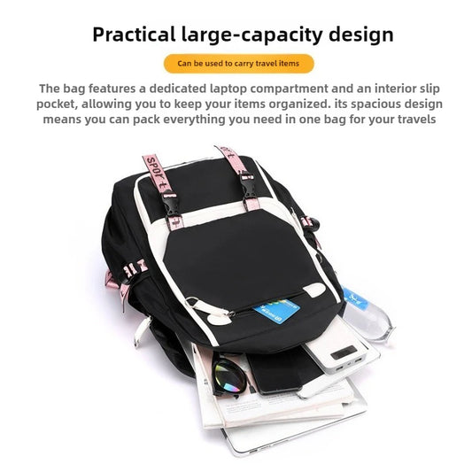 Large Laptop Backpack High Quality Versatile Schoolbag for Middle School College Teenagers Stylish Student Travel Daybag