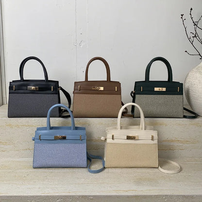 Fashionable Versatile Women's Handbag 2025 New Style Commuter Single Shoulder Crossbody Bag Trendy PU Material Medium Size Zi...