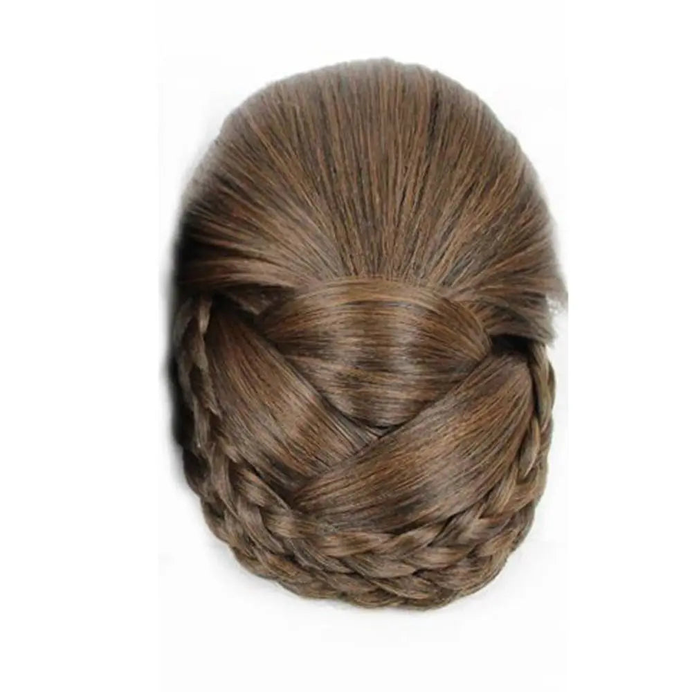 Natural Female Hair Accessories Girls Hair Extension Fake Hair Bun Hanfu Hair Chignon Braided Chignon Bride Hairpiece