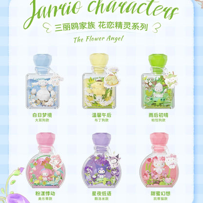 Sanrio Perfume Bottle Surprise Blind Box Toys Hellokitty Kuromi Pochacco Model Bricks With Light ornaments Kids Holiday Gifts
