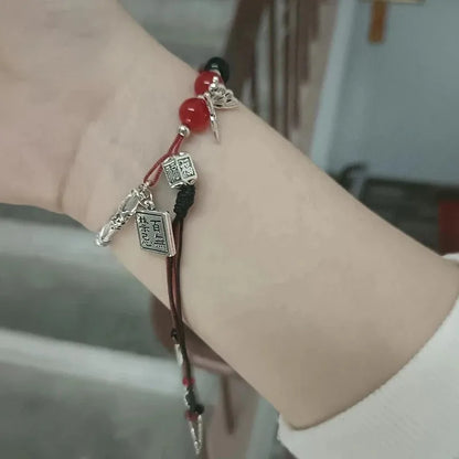 Anime Tian Guan Ci Fu Heaven Official's Blessing Xie Lian Hua Cheng Cosplay Bracelet Beaded Hand Chain Pendant Jewelry Accessory