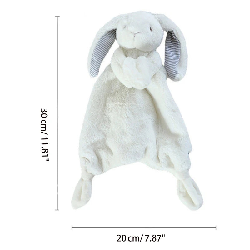 11'' Mood Comforter Bunny Baby Teething Toy Soft Animal for Doll Room Decoration Mood Appease Toy for Infant Crib Orname