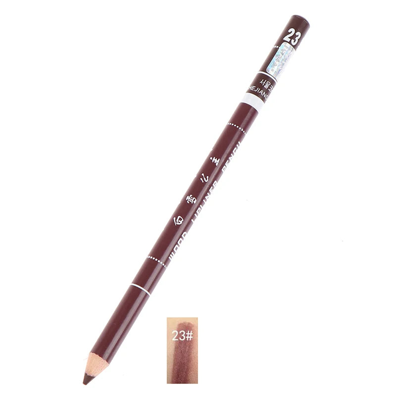 Professional Wood Lip liner Waterproof Lady Charming Lip Liner Soft Pencil Makeup Women's Long Lasting Cosmetic Tool 28Color