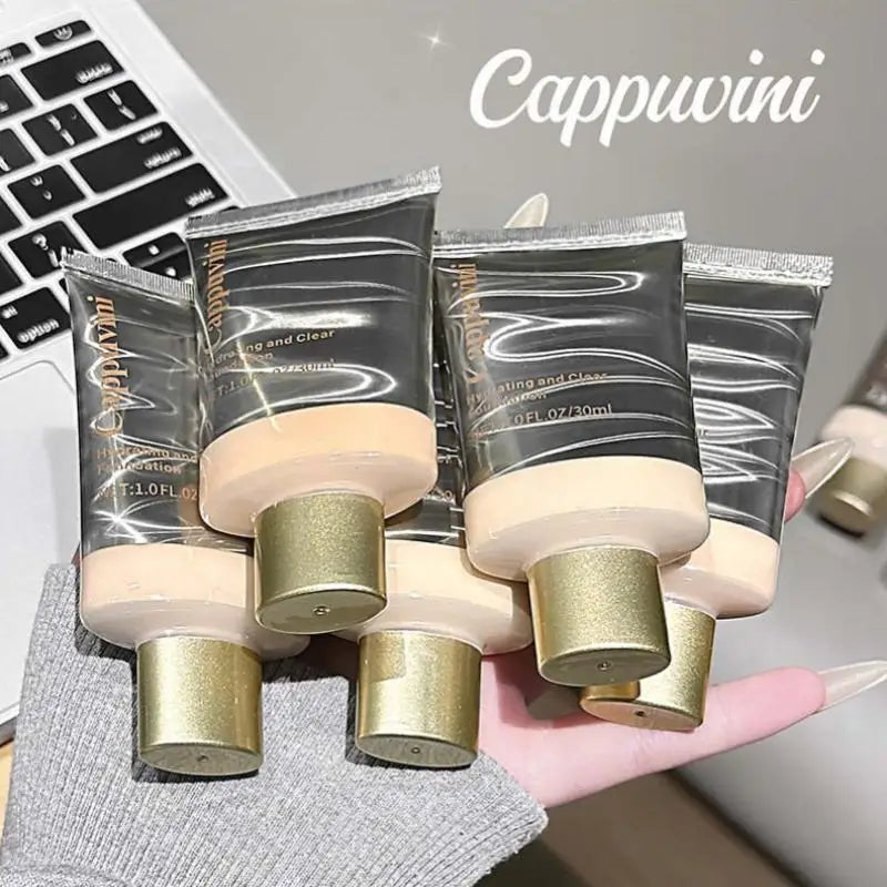Cappuvini Hydrating Liquid Foundation Blemish Coverage With Skin-Blending Texture Radiant Lightweight Smooth Makeup BaseNew
