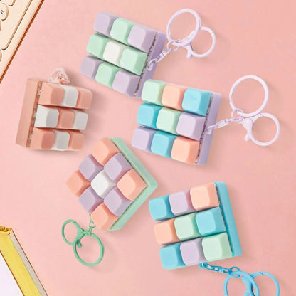 Nine-key Tetris Fingertip Pressing Key Keychain Adult Stress-relieving Finger Keyboard Game Key Chain Stress-relieving Magic Toy