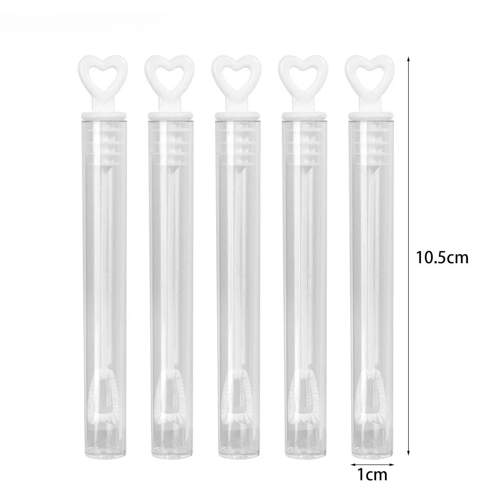 100/10PCS Colorful Bubble Soap Bottles 5 Holes Wand Tube Bubble Empty Soap Bottles Tube Wedding Gifts Birthday Party Decoration