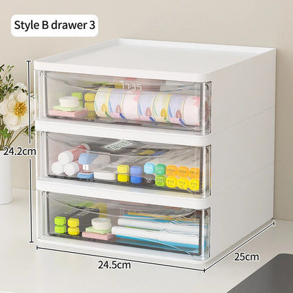 Office Desktop Pegboard With Storage Boxes, Large - Capacity Drawers, And Free - Combination Design.