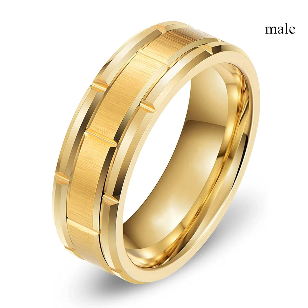 Fashion Couple Rings Romantic Women Rhinestones CZ Rings Set Trendy Men Stainless Steel Zircon Stone Rings Wedding Band Jewelry