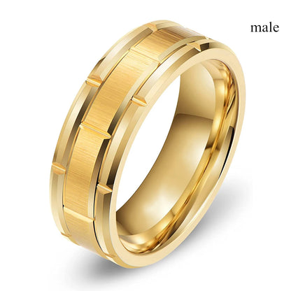 Fashion Couple Rings Romantic Women Rhinestones CZ Rings Set Trendy Men Stainless Steel Zircon Stone Rings Wedding Band Jewelry