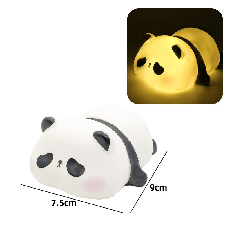 Mini Panda LED Lamp Easter Rabbit Panda Party Souvenirs Gifts Office DeskHome Decor Christmas New Year 2026 Gift Night Light